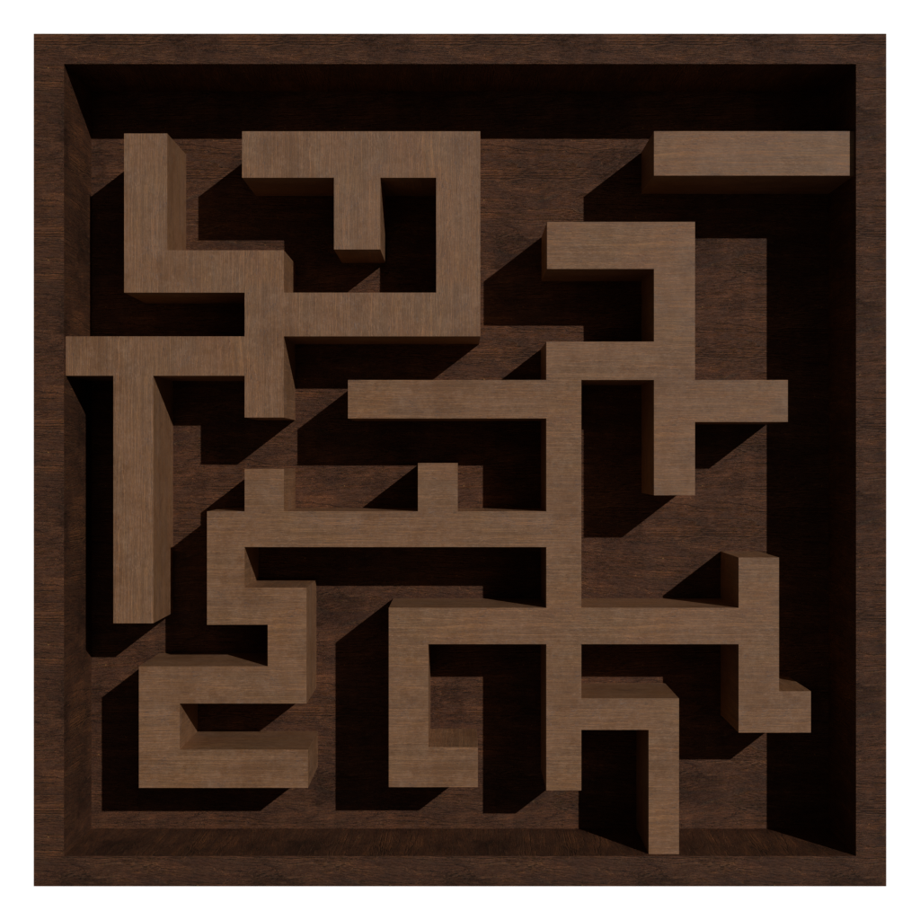 Front shot of a small maze